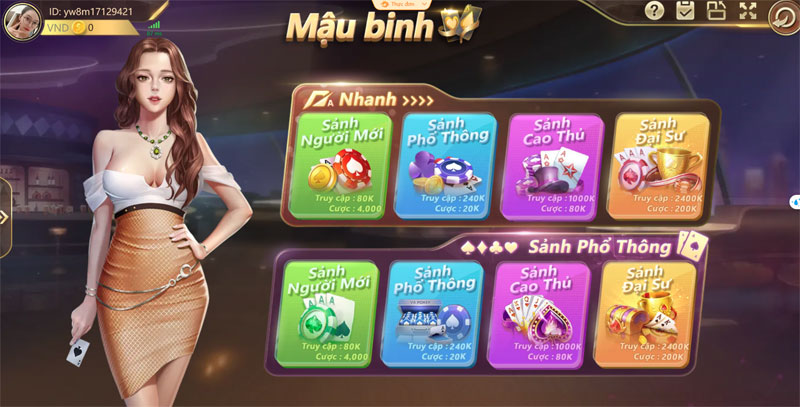 Mẹo chơi Mậu binh Vz99 siêu hay, thắng lớn cho tân thủ 5 Sảnh game mậu binh VZ99